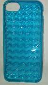 Case Flip Case Apple Iphone 6/6s clear Blue with wavy designs (OEM)